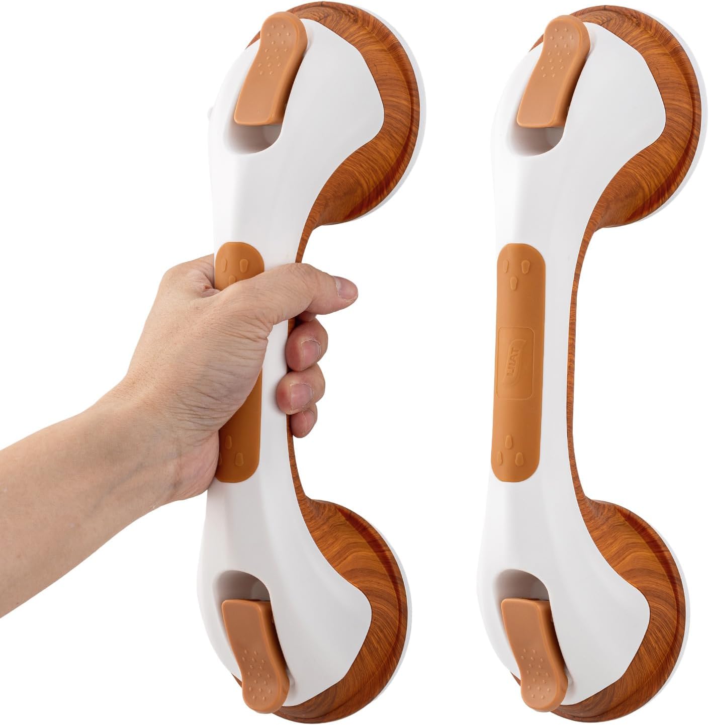 TAILI Grab Bars for Bathtubs and Showers 2 Pack Suction Grab Bar, Heavy Duty Shower Handle Removable Bath Handrails for Seniors and Elderly, Bathroom Safety Grip No Drilling Waterproof,Grey