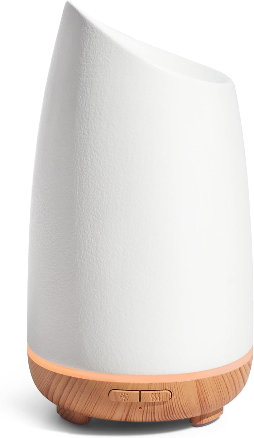 InnoGear Essential Oil Diffuser, 150ml Ceramic Diffuser Handcrafted Stone Aromatherapy Diffusers Ultrasonic Cool Mist Humidifier Vaporizer 2 Mist Modes Waterless for Home, White Vase-Shaped Ceramic