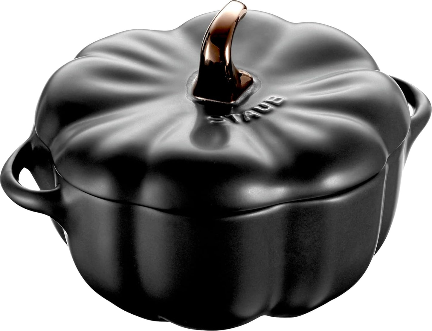 STAUB 0.5-qt Petite Ceramic, Oven & Stove Safe up to 572°F, Pumpkin Dish, Baking , Candy Dish, Burnt Orange