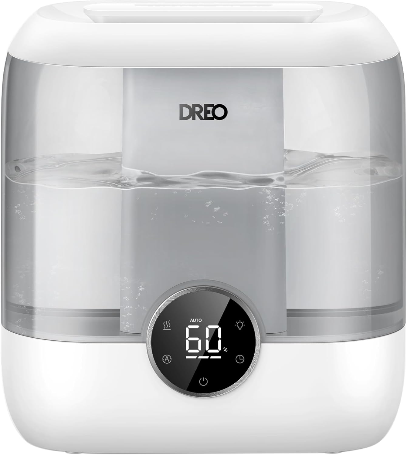 DREO Humidifiers for Bedroom, 6L Easy to Fill & Clean, 60H Runtime for Large room, 28 dB Quiet Cool Mist Air Humidifier for Plant, Baby Nursery, Home, Indoor, Night Light, Precise Humidity Control
