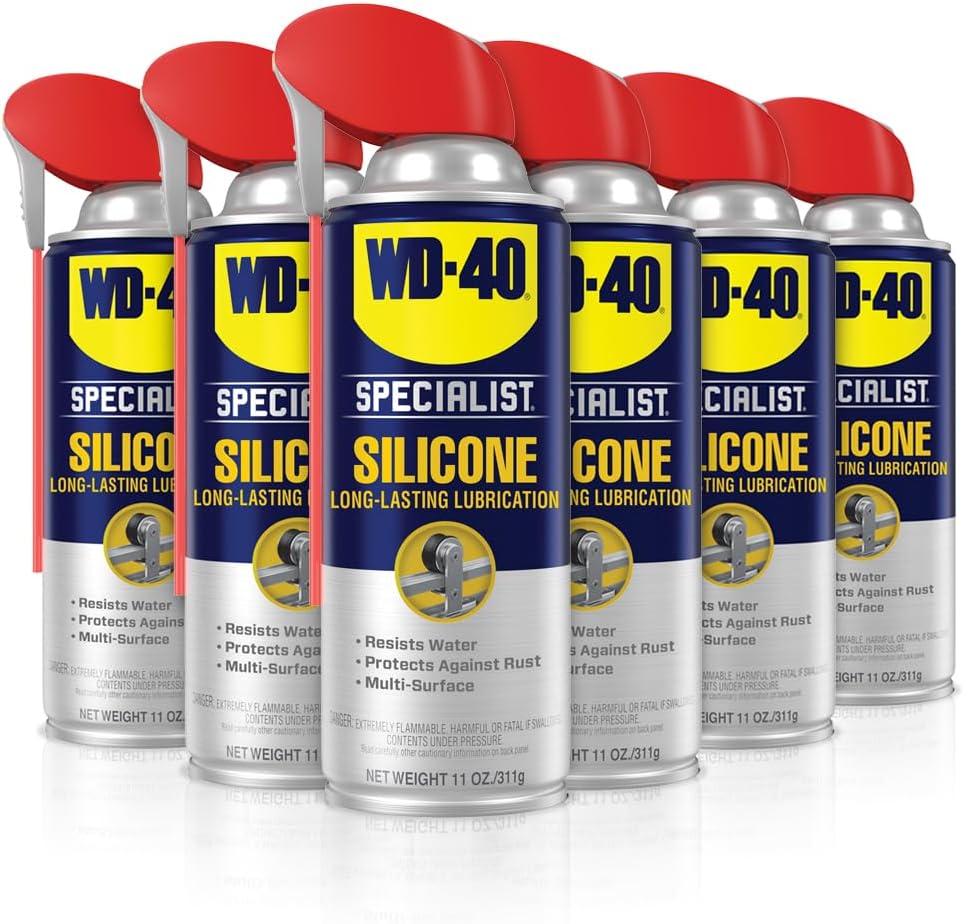 WD-40 Specialist Silicone Lubricant with SMART STRAW SPRAYS 2 WAYS, 11 OZ