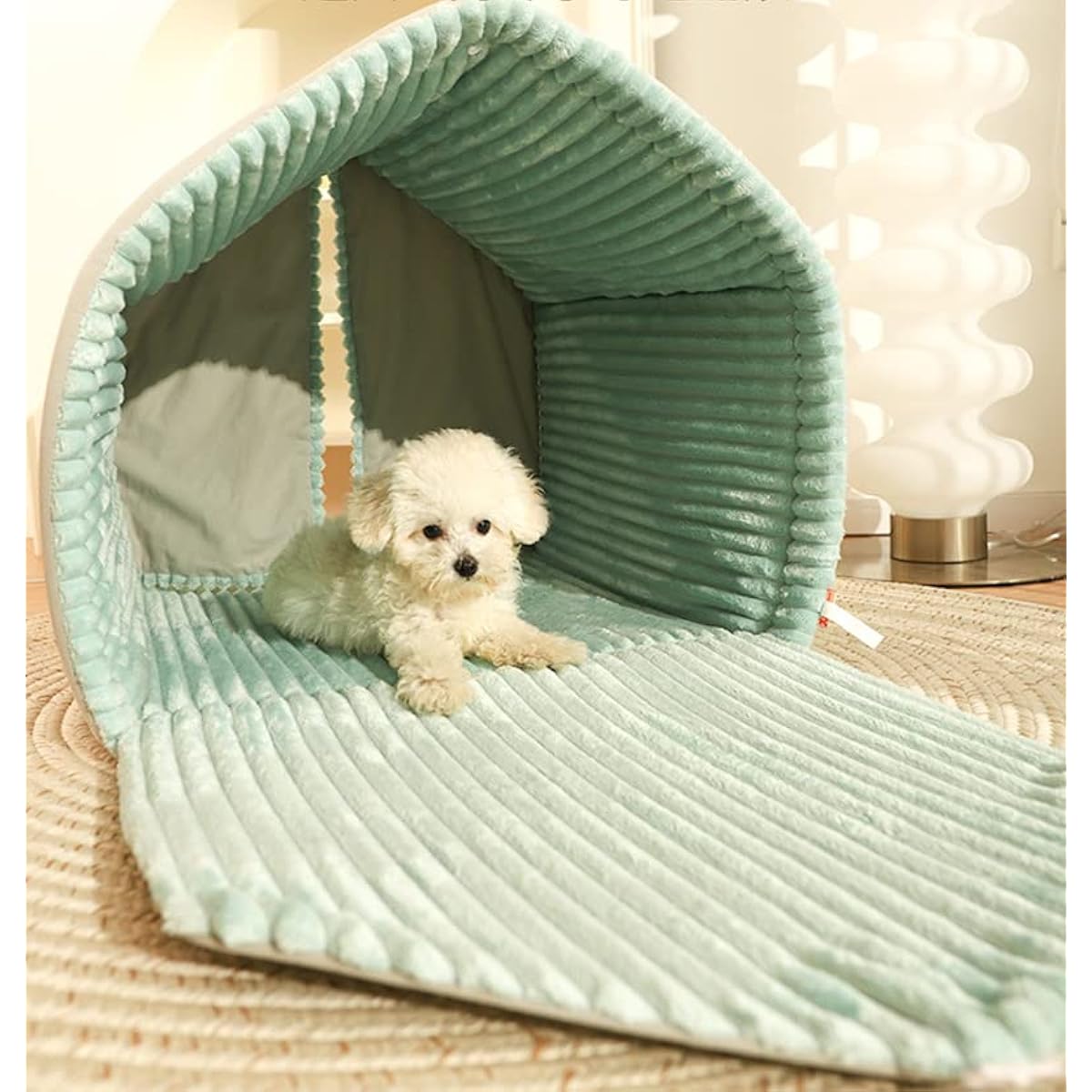 Dog Cave Bed,Cat House Winter Warm Dog House, Closed Winter Covered Dog Bed Cat Bed Tent, Dog Hideout Pet House Pet Bed All Seasons Applicable for Cat and Puppies Below 33lbs/15kg (A, Small)