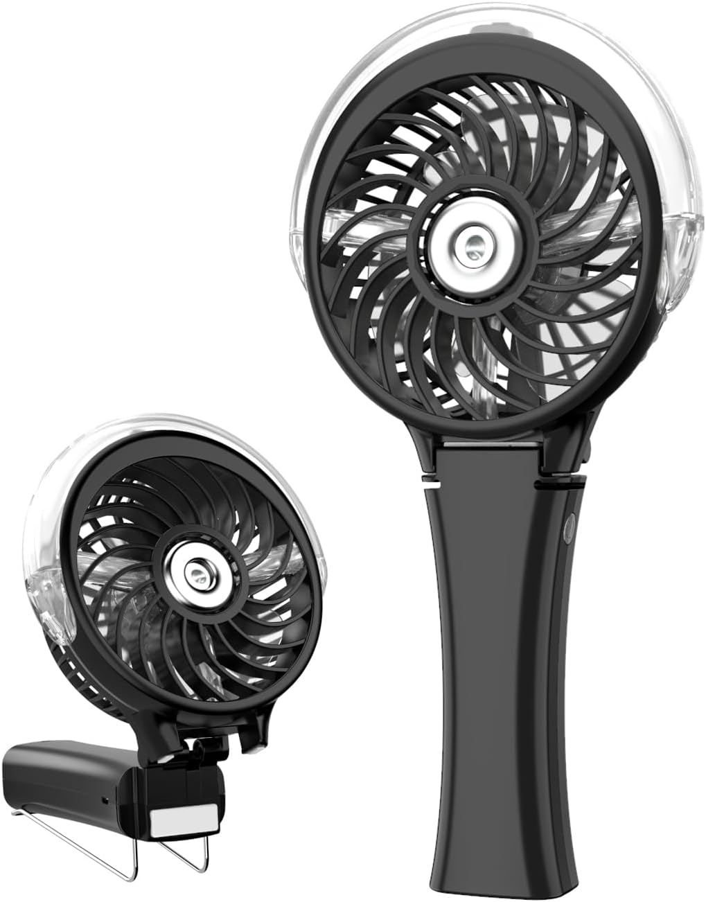 HandFan 4000mAh Upgraded Handheld Misting Fan, 50ml Water Tank, Rechargeable Personal Mister Fan Portable AC, Spray Water Mist Fans, Foldable Cooling Ice Fans for Beach Travel Disney(Royal Blue)