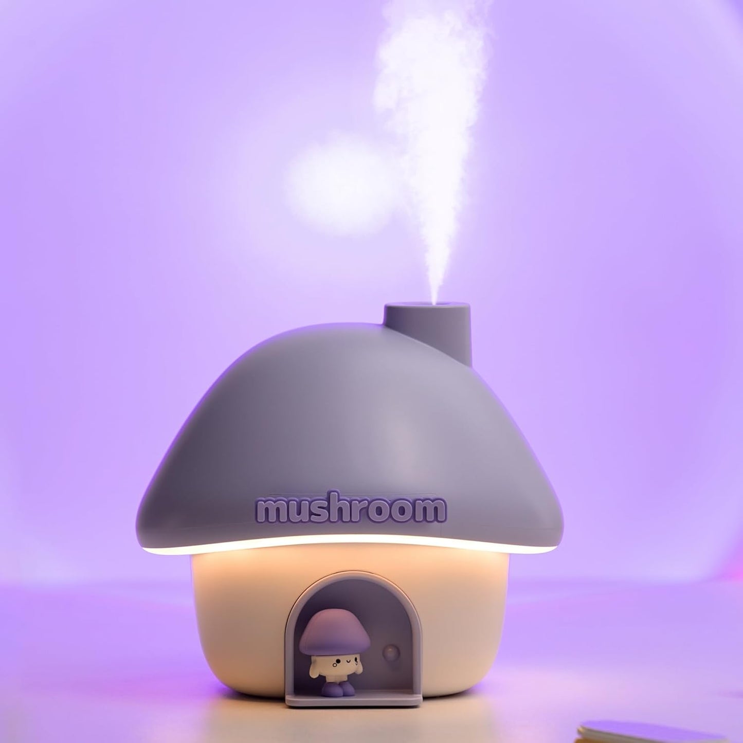 Ultrasonic Humidifiers for Bedroom and Office,Cold fog humidifier with sunset light, baby humidifier with night light,Portable Humidifier, two spray modes and ambient ligh