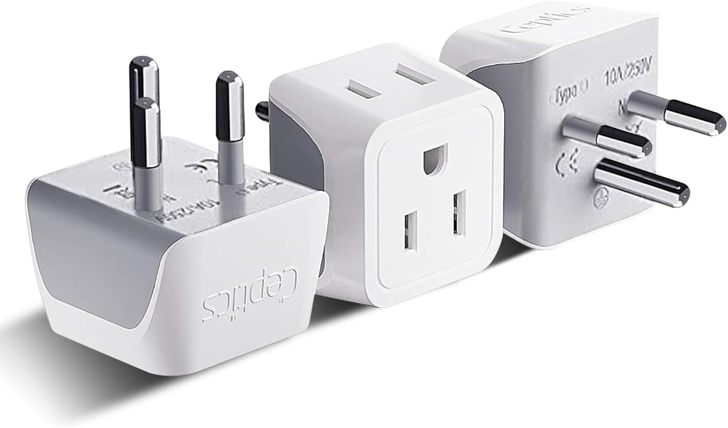 Ceptics Universal Travel Adapter, 45W International Power Adapter with PD & QC 3.0 Dual USB-C, 3 USB Travel Adapter Worldwide, Type I C G A Outlets 110V 220V A/C - EU Euro US UK (11-KU)