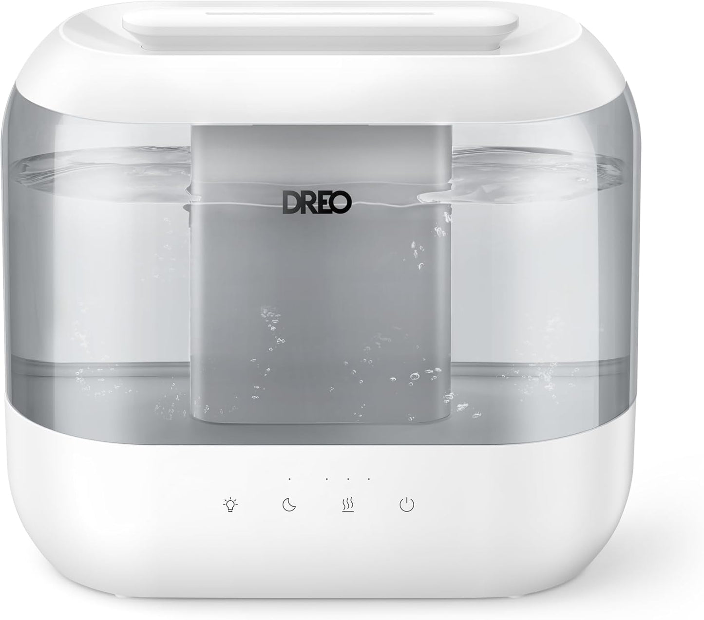 Dreo Humidifiers for Bedroom, 4L Top Fill for Large Room, 36H Runtime, 28 dB Quiet Supersized Cool Mist Air Humidifier for Baby Nursery, Plants, Indoor, Night Light, Easy to Clean & Fill, White