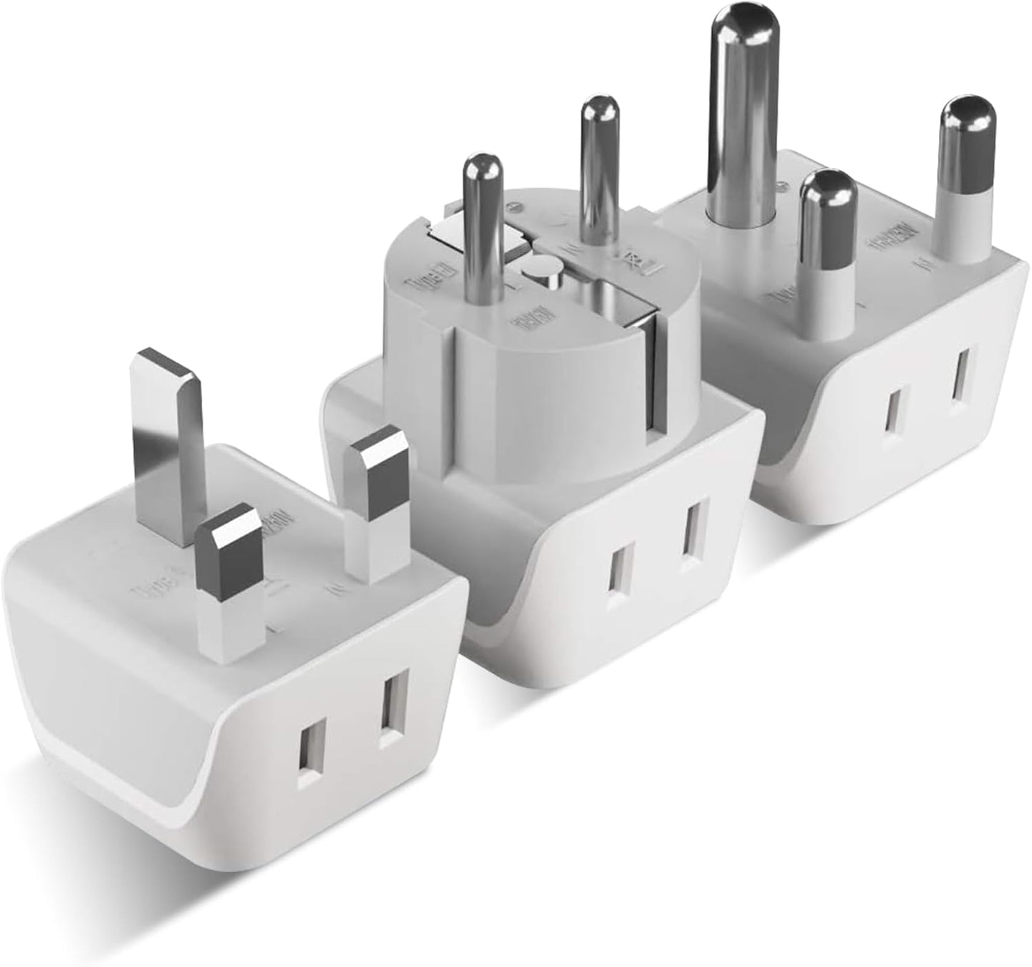 Ceptics Universal Travel Adapter, 45W International Power Adapter with PD & QC 3.0 Dual USB-C, 3 USB Travel Adapter Worldwide, Type I C G A Outlets 110V 220V A/C - EU Euro US UK (11-KU)
