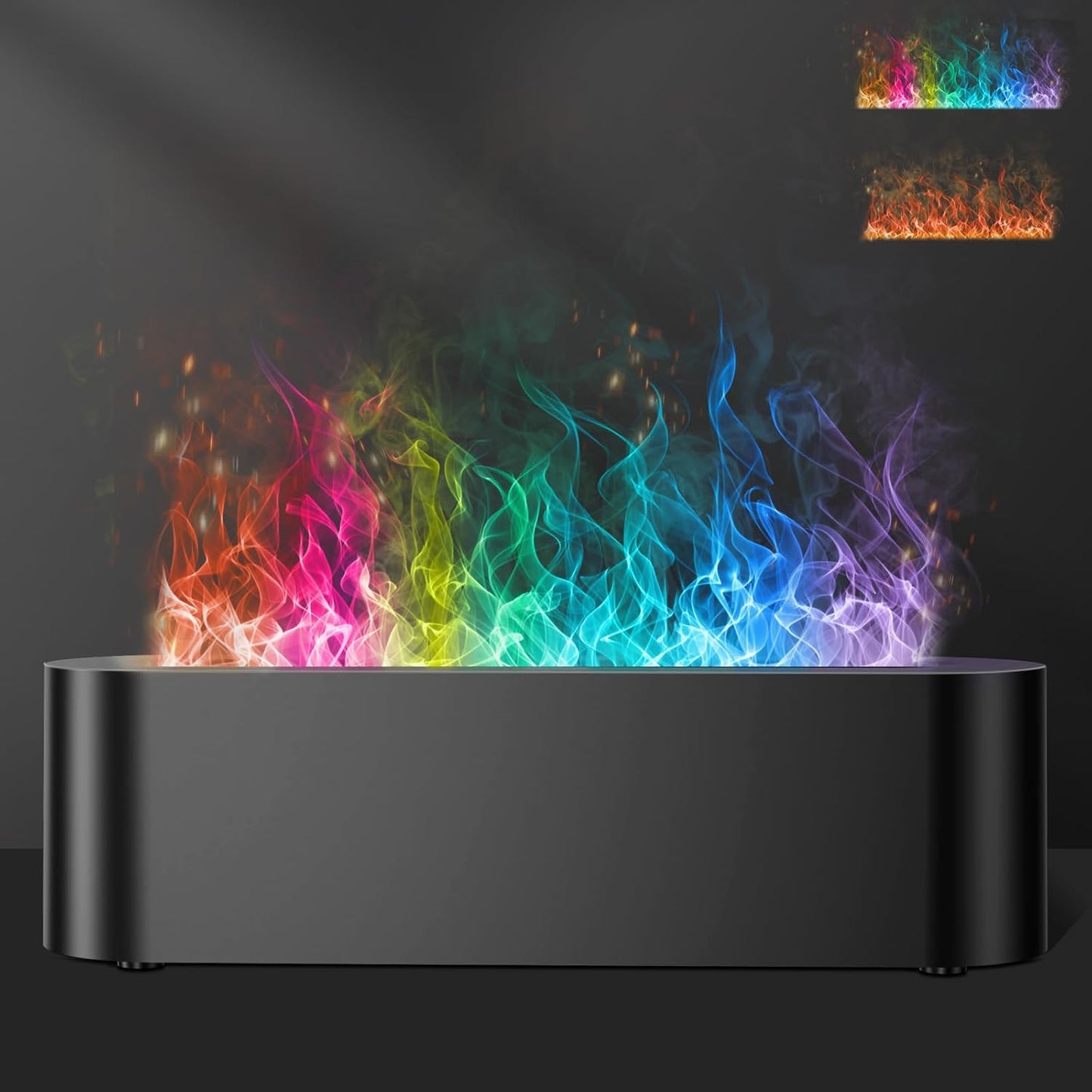 Fireplace Diffuser Humidifier,Fireplace Aromatherapy Essential Oil Diffuser, Ultrasonic Colorful Cool Mini Flame Fire Aroma Humidifier with Timer for Home,Bedroom,Office,Yoga
