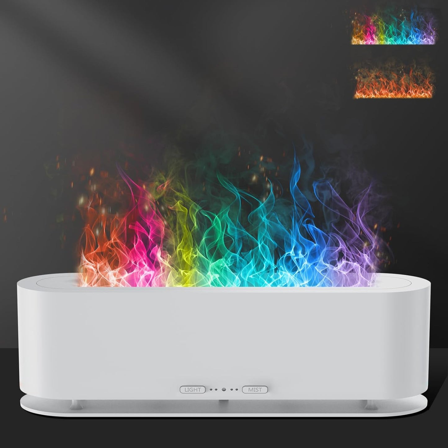 Fireplace Diffuser Humidifier,Fireplace Aromatherapy Essential Oil Diffuser, Ultrasonic Colorful Cool Mini Flame Fire Aroma Humidifier with Timer for Home,Bedroom,Office,Yoga
