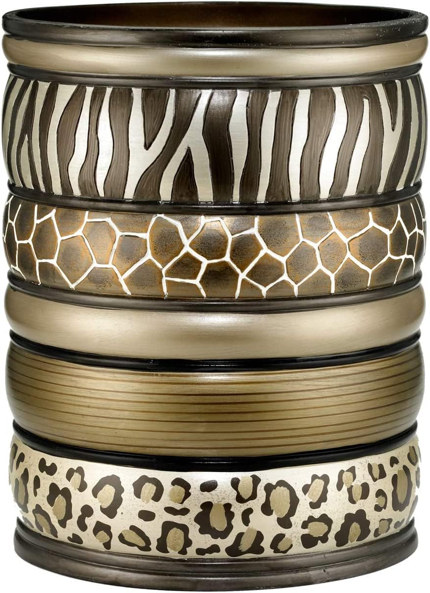 Zahari Home Decorative Trash Can for Bathroom, Office & Bedroom - 2.1 Gallons Stylish & Small Trash Can for Dorms, Desktop & Restroom - Chic Waste Basket for Compact Spaces, Capri
