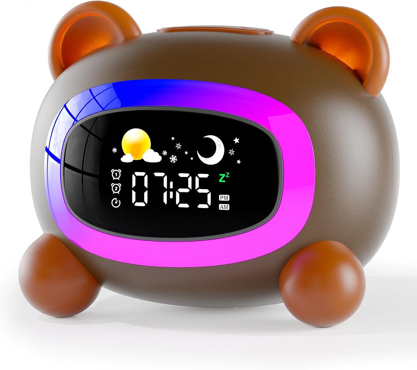 Kids Alarm Clock Ok to Wake Alarm Clock for Kids, Toddlers Night Light Clock for Bedroom, Cat Alarm Clock with Sleep Training and Sound Machine, Birthday Gift for Boy Girls Children