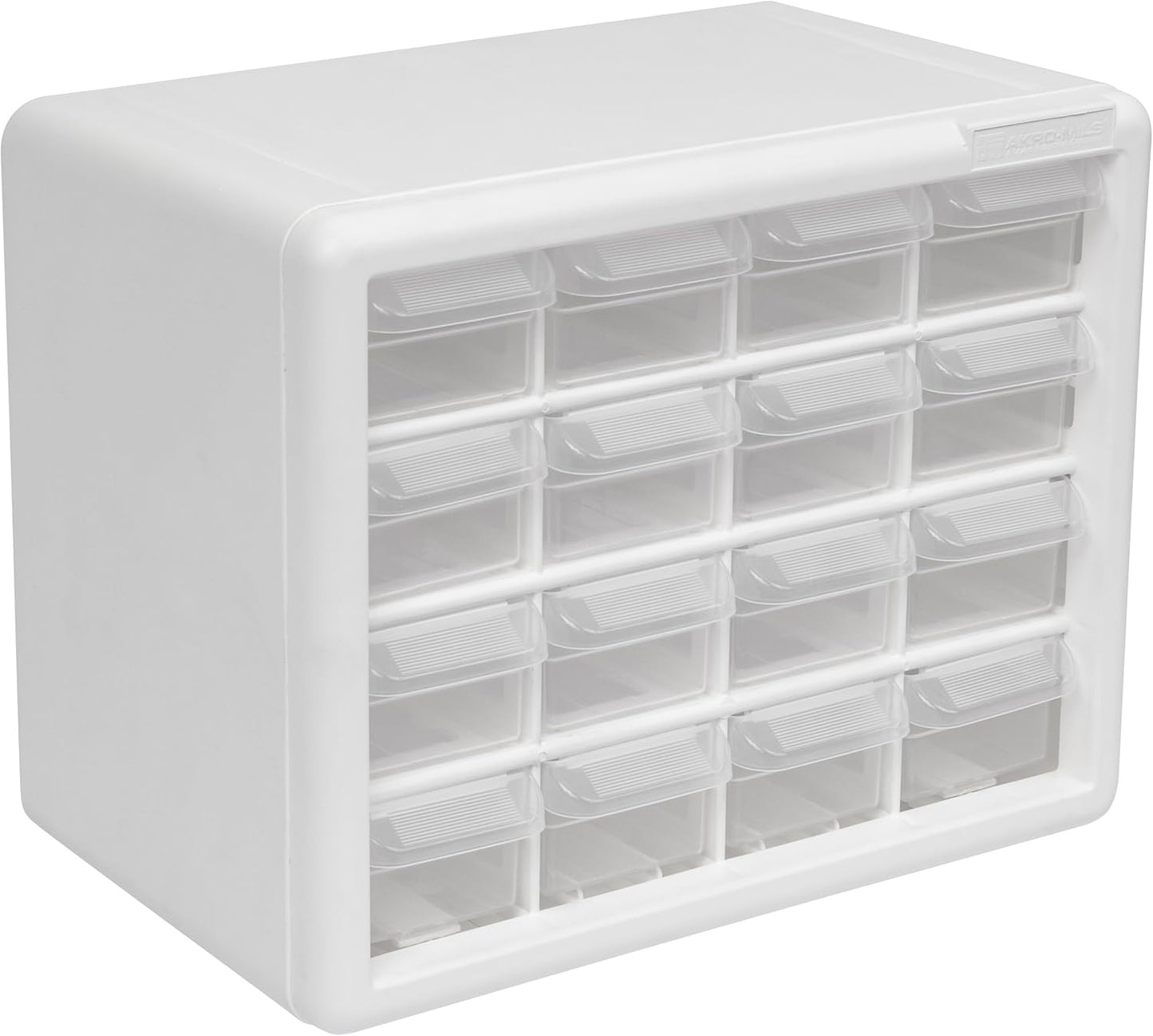 Akro-Mils 44-Drawer Plastic Drawer Storage Cabinet for Garage Organization, Bead Organizer, Building Bricks Storage, Teacher Toolbox, Makeup Organizer, 20" W x 6" D x 16" H, 10144 Black