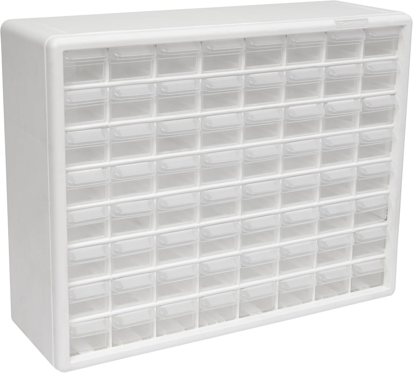 Akro-Mils 44-Drawer Plastic Drawer Storage Cabinet for Garage Organization, Bead Organizer, Building Bricks Storage, Teacher Toolbox, Makeup Organizer, 20" W x 6" D x 16" H, 10144 Black