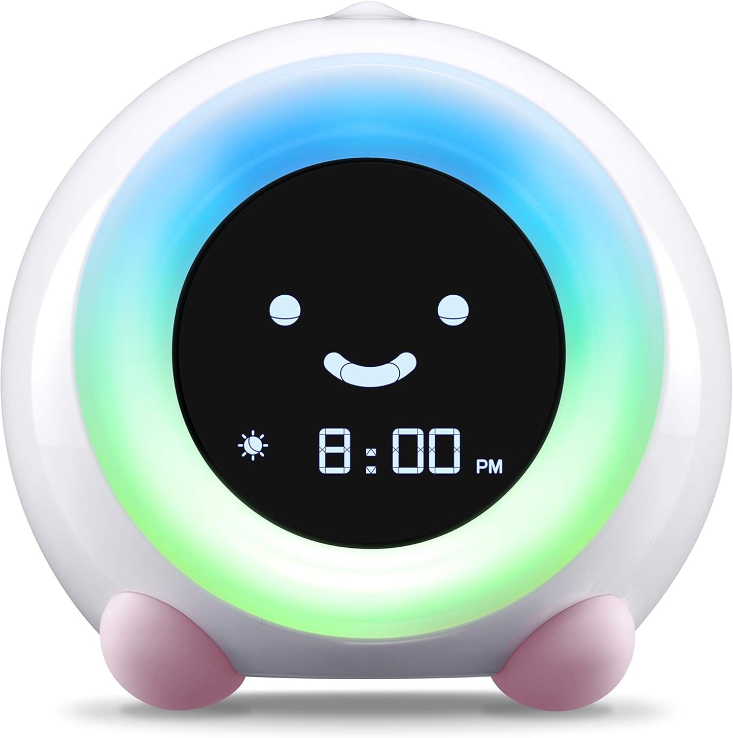 LittleHippo Mella: Kids Alarm Clock, Ready to Rise Children's Sleep Trainer, Night Light, Sound Machine and OK to Wake for Toddlers and Kids - Arctic Blue (Updated 2025)