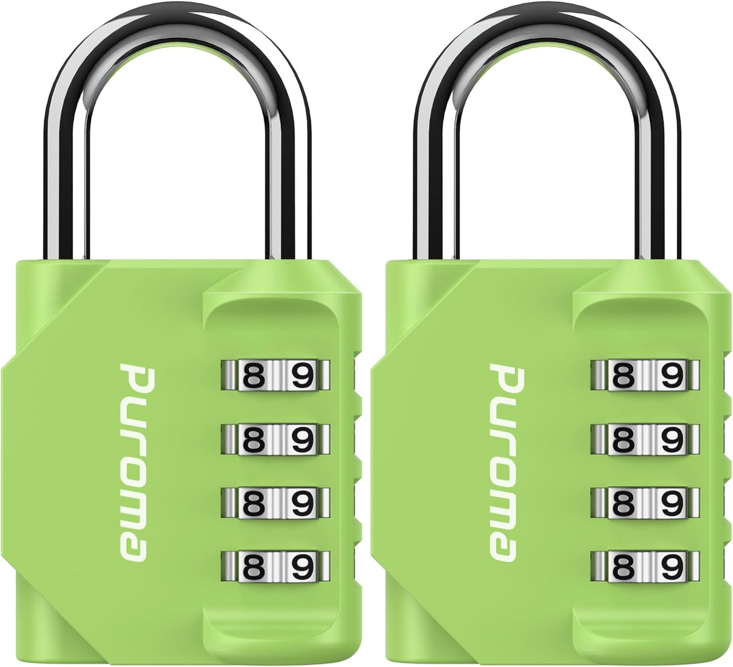 Puroma 2 Pack Combination Lock for Locker 4 Digit Outdoor Waterproof Padlock for School, Gym, Sports, Fence, Toolbox, Gate, Case, Outdoor, Hasp Storage (Black)