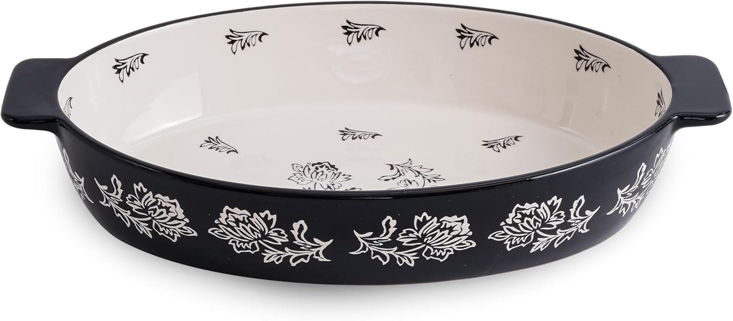 Wisenvoy Casserole Dish Baking Dish Ceramic Au Gratin Baking Dish Lasagna Pan Oval Casserole Dishes for Oven