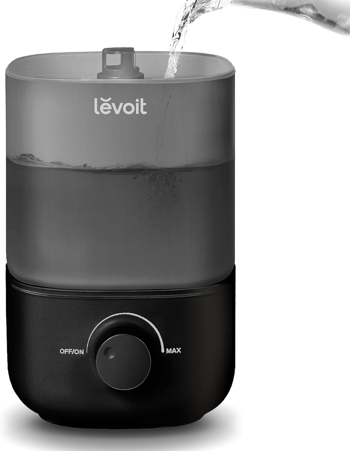 LEVOIT Top Fill Humidifiers for Bedroom, 2.5L Tank for Large Room, Easy to Fill & Clean, 28dB Quiet Cool Mist Air Humidifier for Home Baby Nursery & Plants, Auto Shut-off for Safety, 25H
