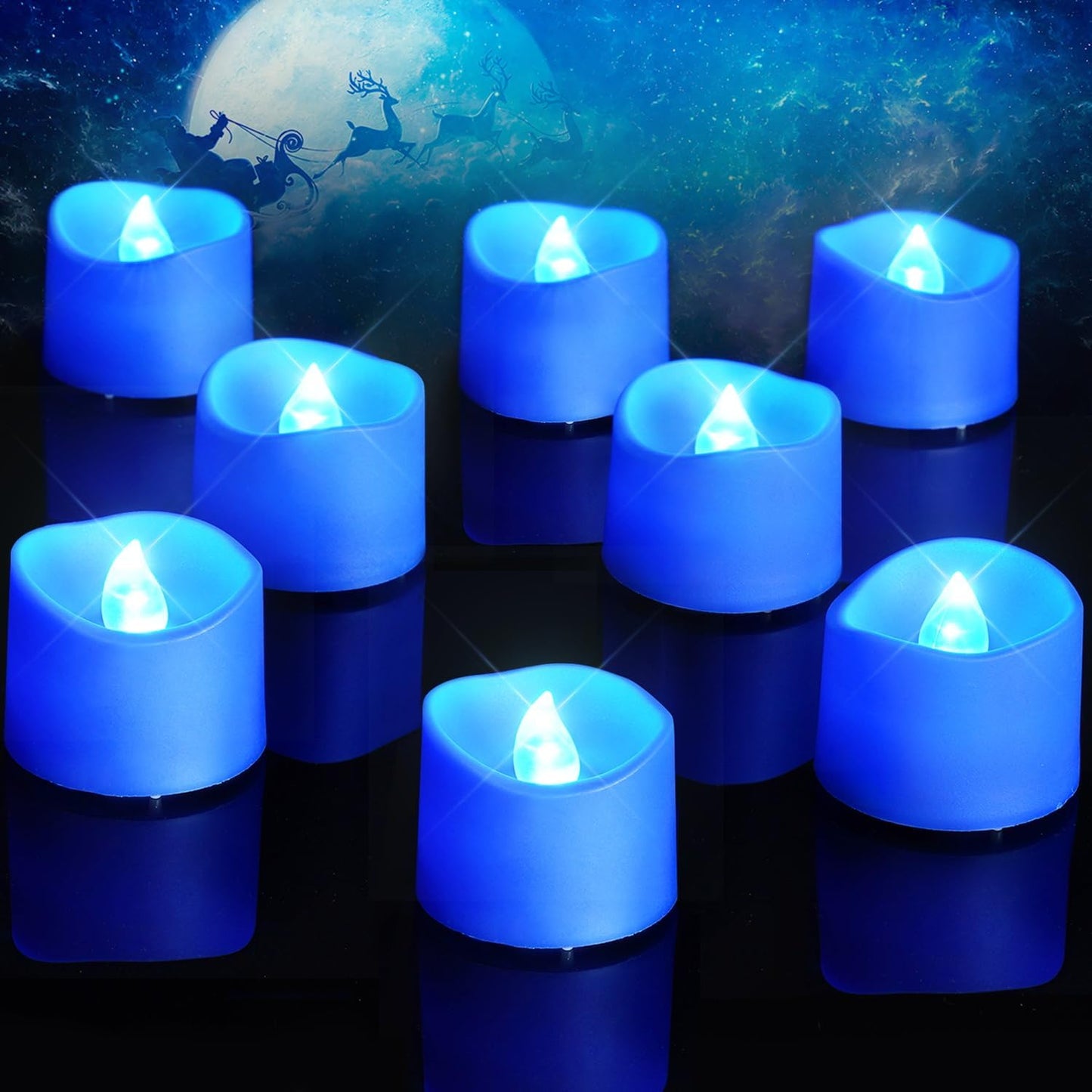 Homemory 24Pcs Flickering Flameless Candle Battery Operated, 200+Hours Fake Electric LED Tea Lights for Votive, Centerpiece Table Decorations, Wedding, Aniversary, Halloween, Christmas
