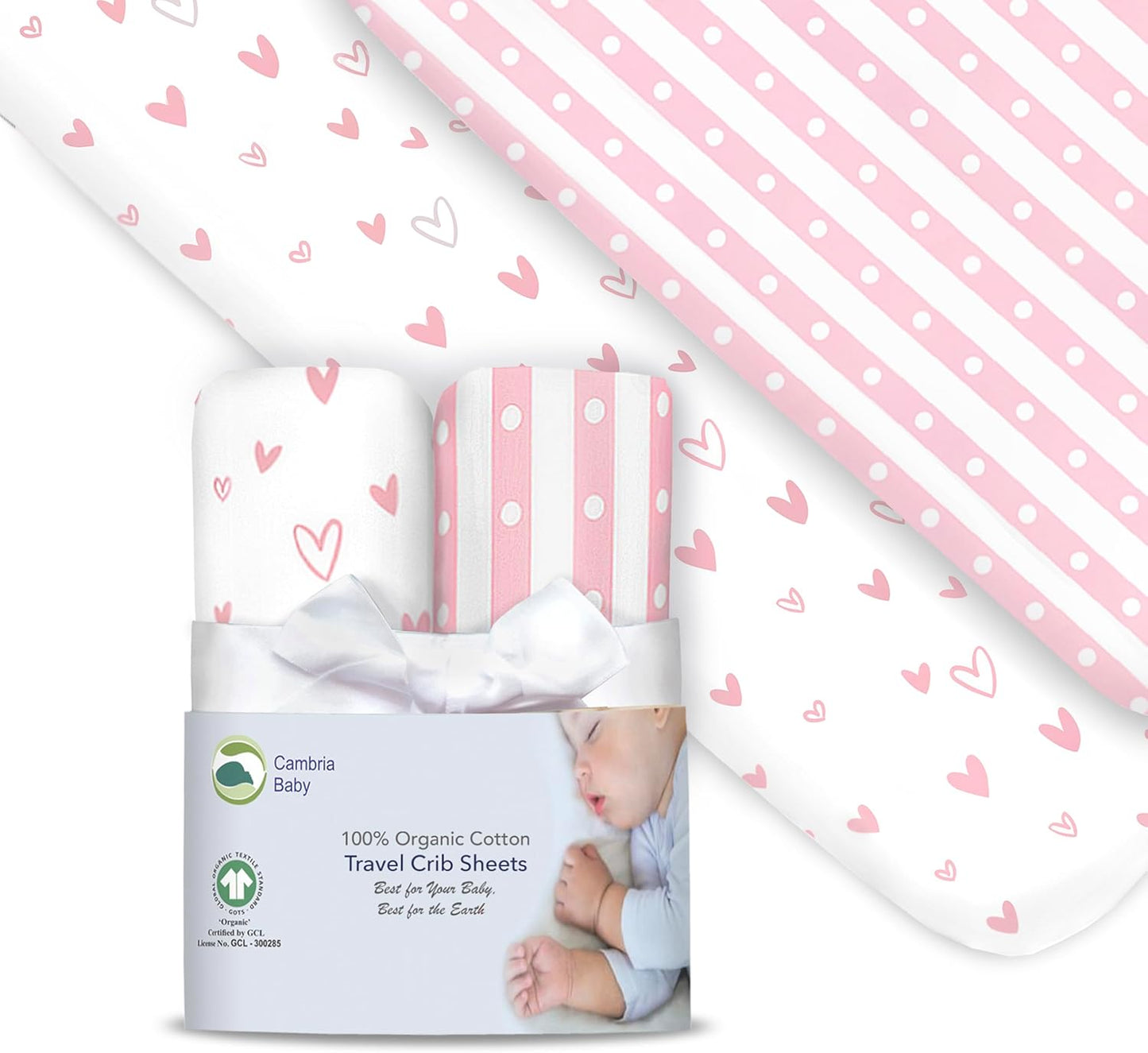 100% Organic Cotton Fitted Sheets Fit and are Compatible with Graco Pack n Play, Babyletto, Pamo Babe, Hiccapop, Dream on Me, Evenflo, Baby Trend Portable/Mini Crib/Playards. 2 Pk