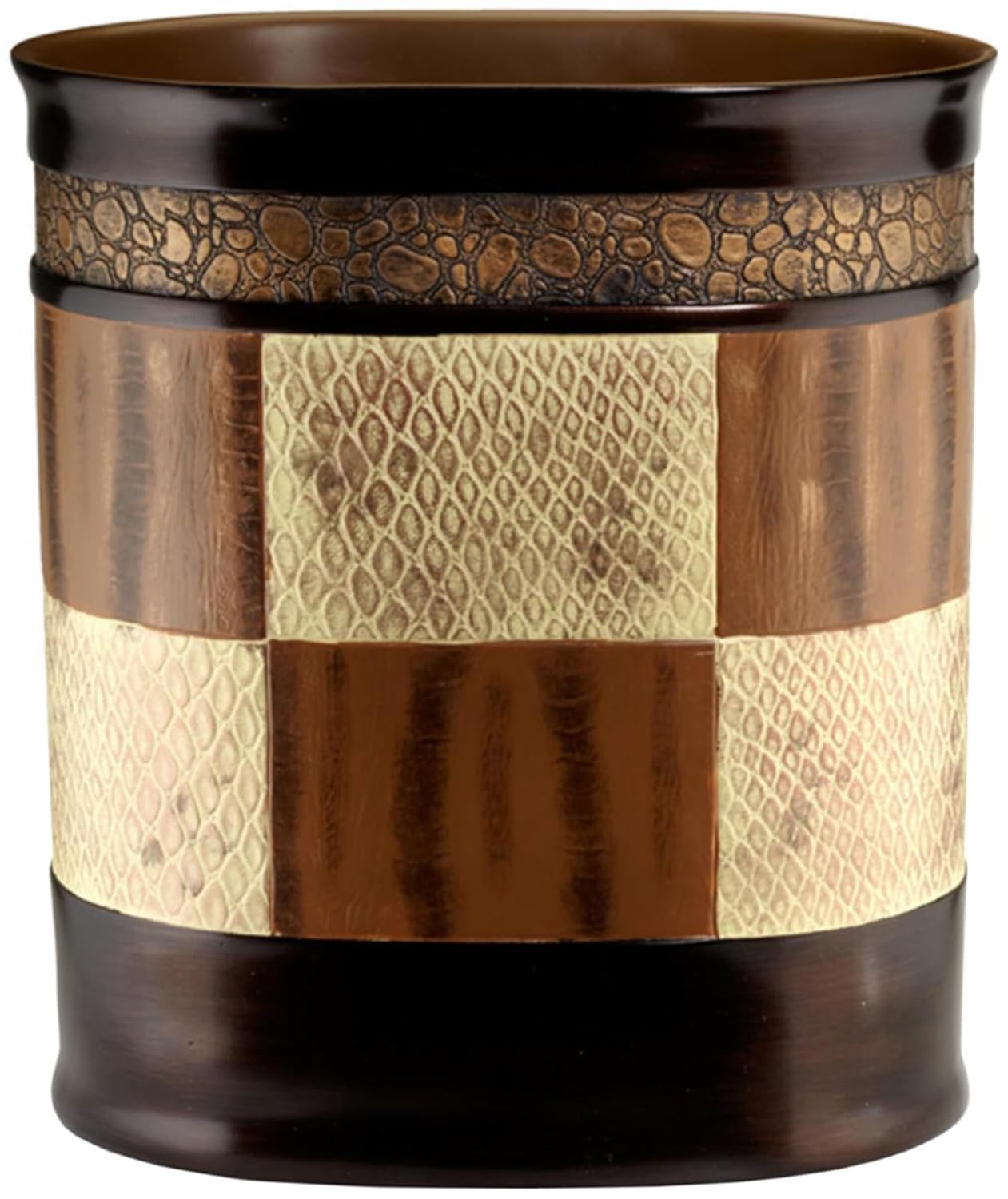 Zahari Home Decorative Trash Can for Bathroom, Office & Bedroom - 2.1 Gallons Stylish & Small Trash Can for Dorms, Desktop & Restroom - Chic Waste Basket for Compact Spaces, Capri