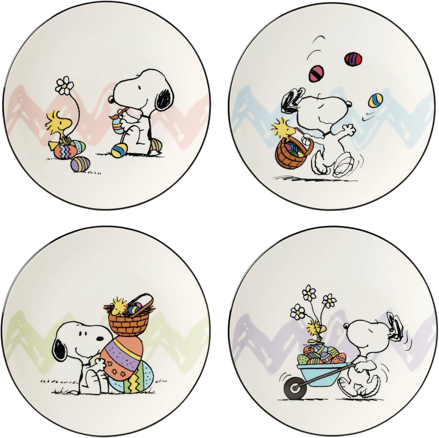 Lenox 895686 Peanuts Easter Snoopy & Woodstock Basket, Spring Home Decor