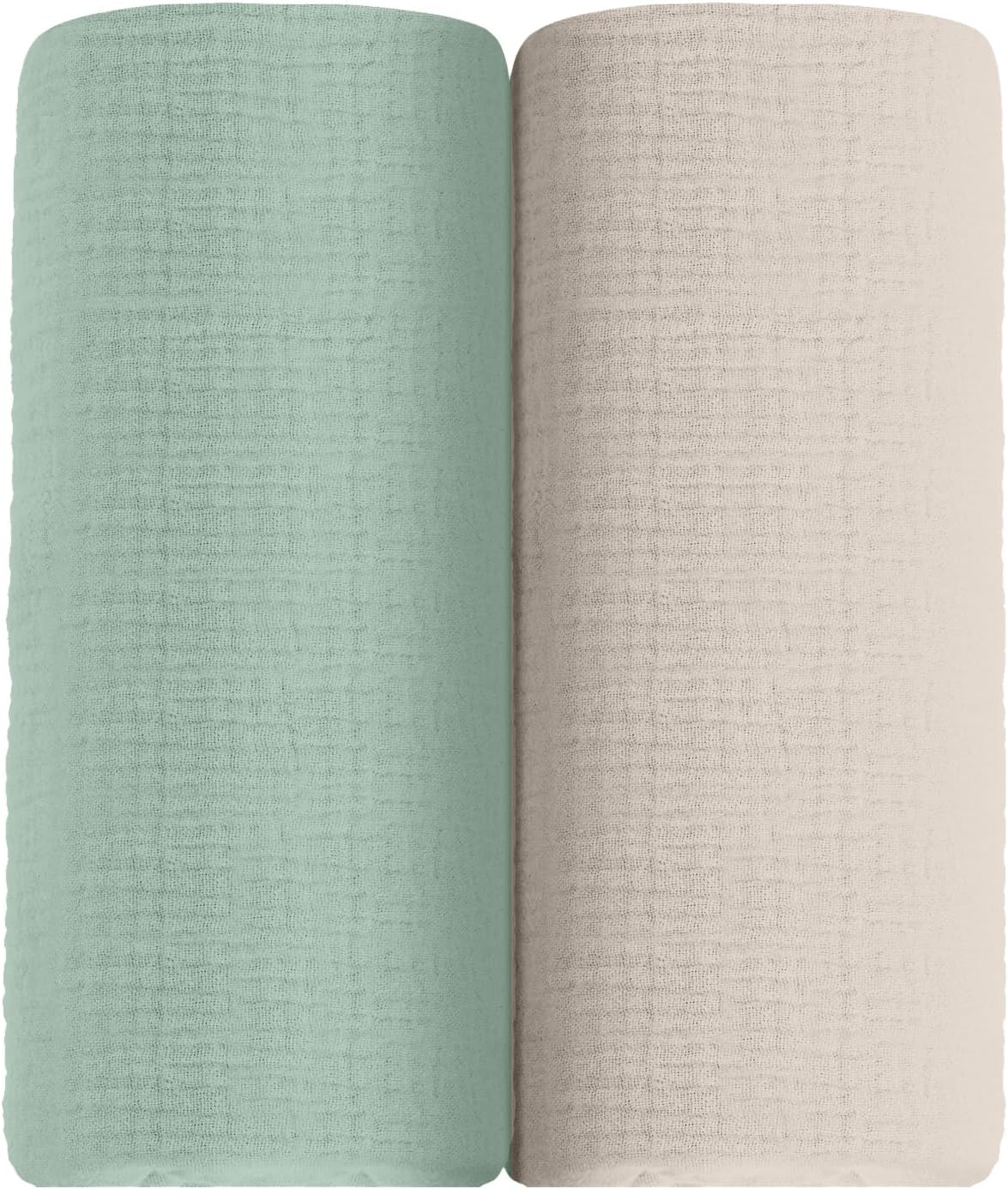 Muslin Ruffled Baby Blanket, Extra Large 52 x 52 Inches, Soft Breathable Cotton Crib Blanket for Newborn Infant Toddler (Hoppy Dreams-Ruffled, Printed)