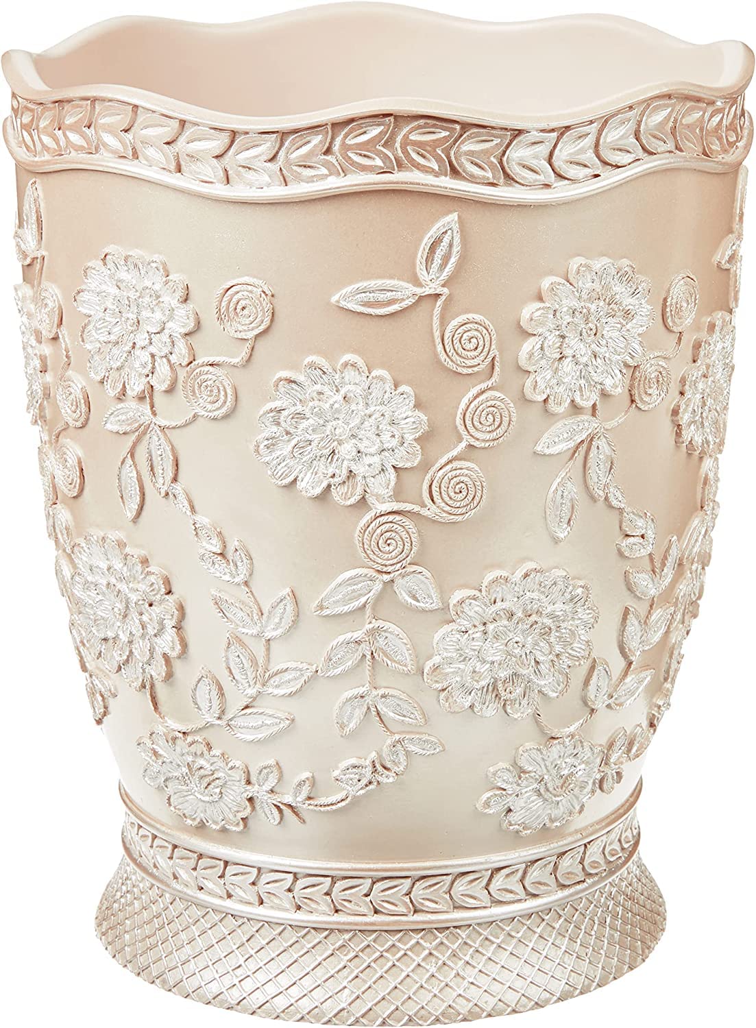 Zahari Home Decorative Trash Can for Bathroom, Office & Bedroom - 2.1 Gallons Stylish & Small Trash Can for Dorms, Desktop & Restroom - Chic Waste Basket for Compact Spaces, Capri