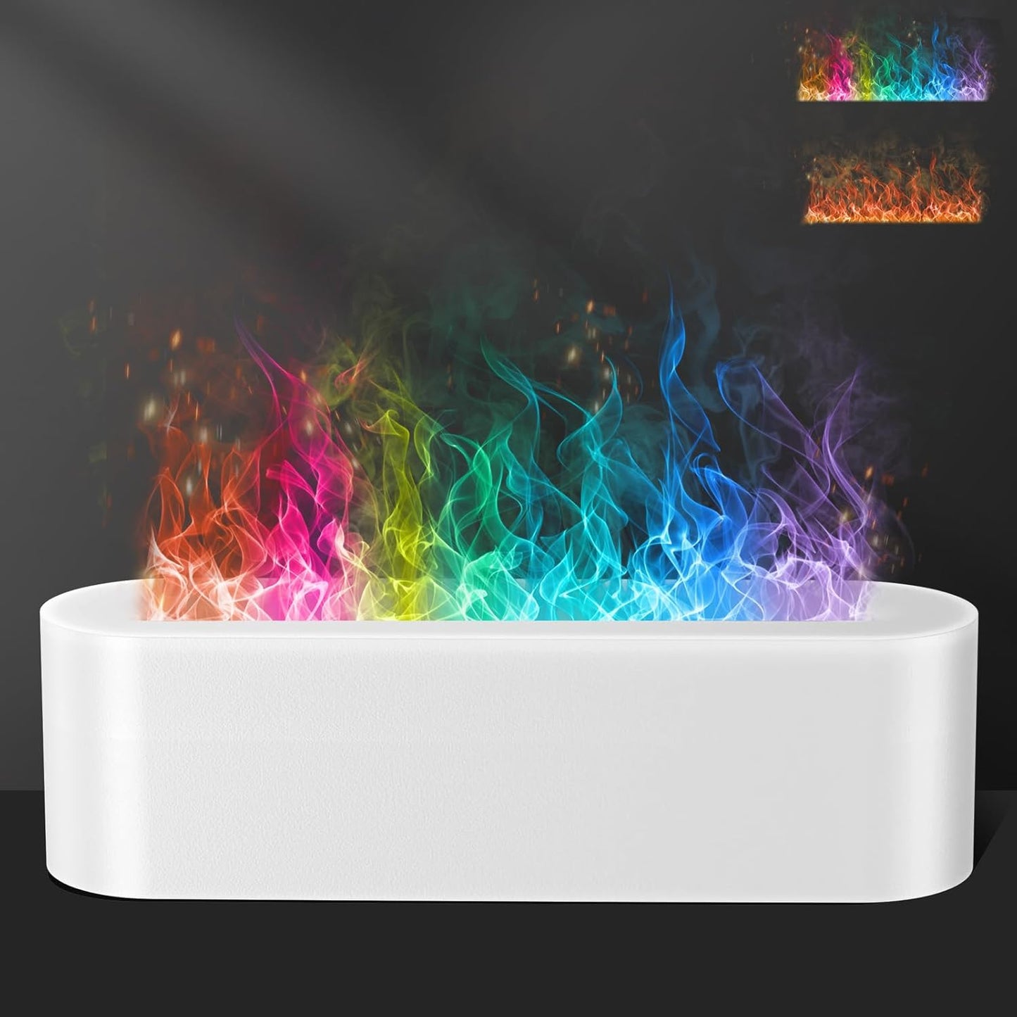 Fireplace Diffuser Humidifier,Fireplace Aromatherapy Essential Oil Diffuser, Ultrasonic Colorful Cool Mini Flame Fire Aroma Humidifier with Timer for Home,Bedroom,Office,Yoga