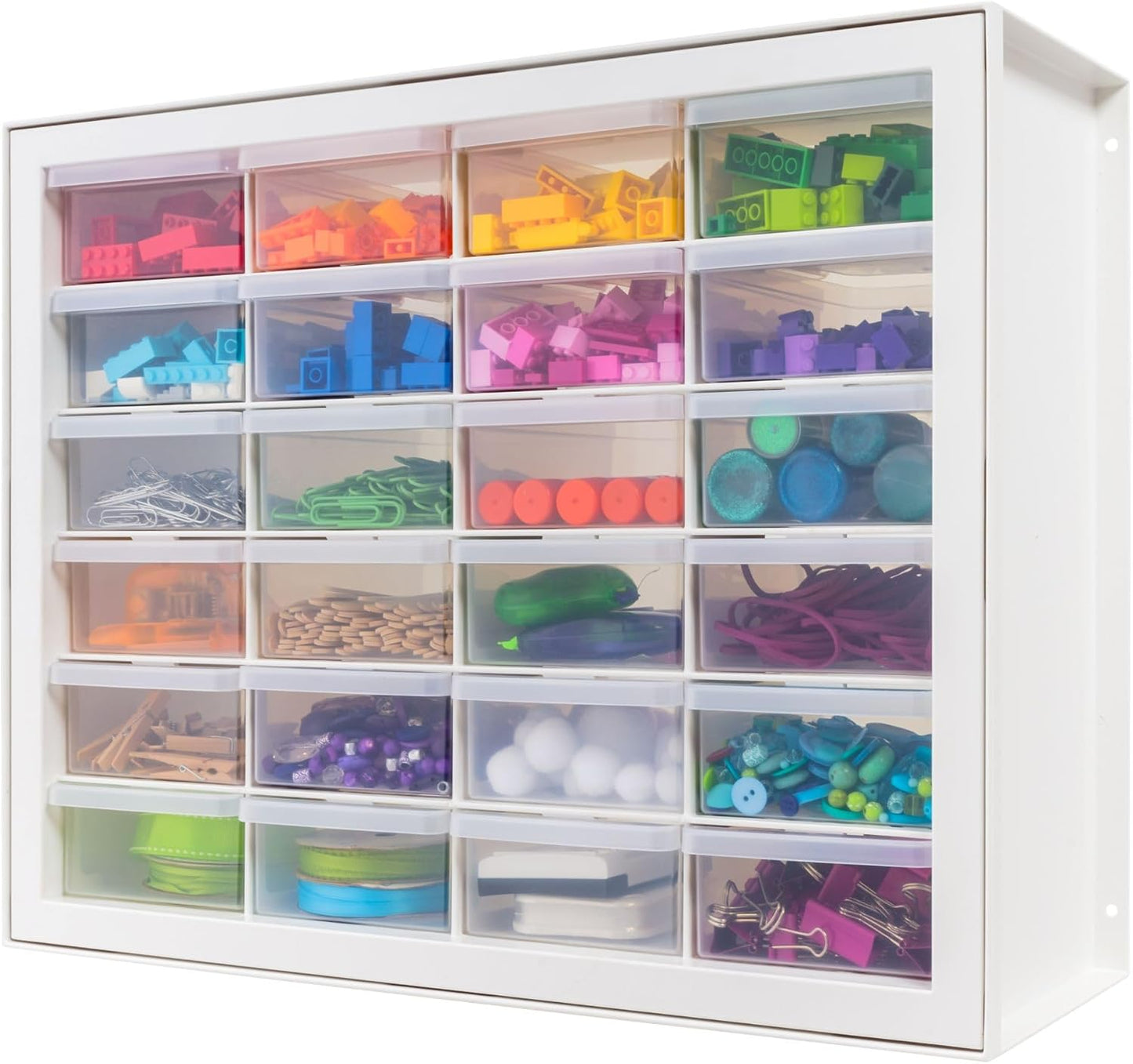 IRIS USA Small Parts Storage, Made in USA, Cabinet, 44-Drawer Organizer for Screws, Nuts, Bolts, Electronics, Hardware, Beads, Crafts, Building Bricks, Stackable Garage Storage – Black