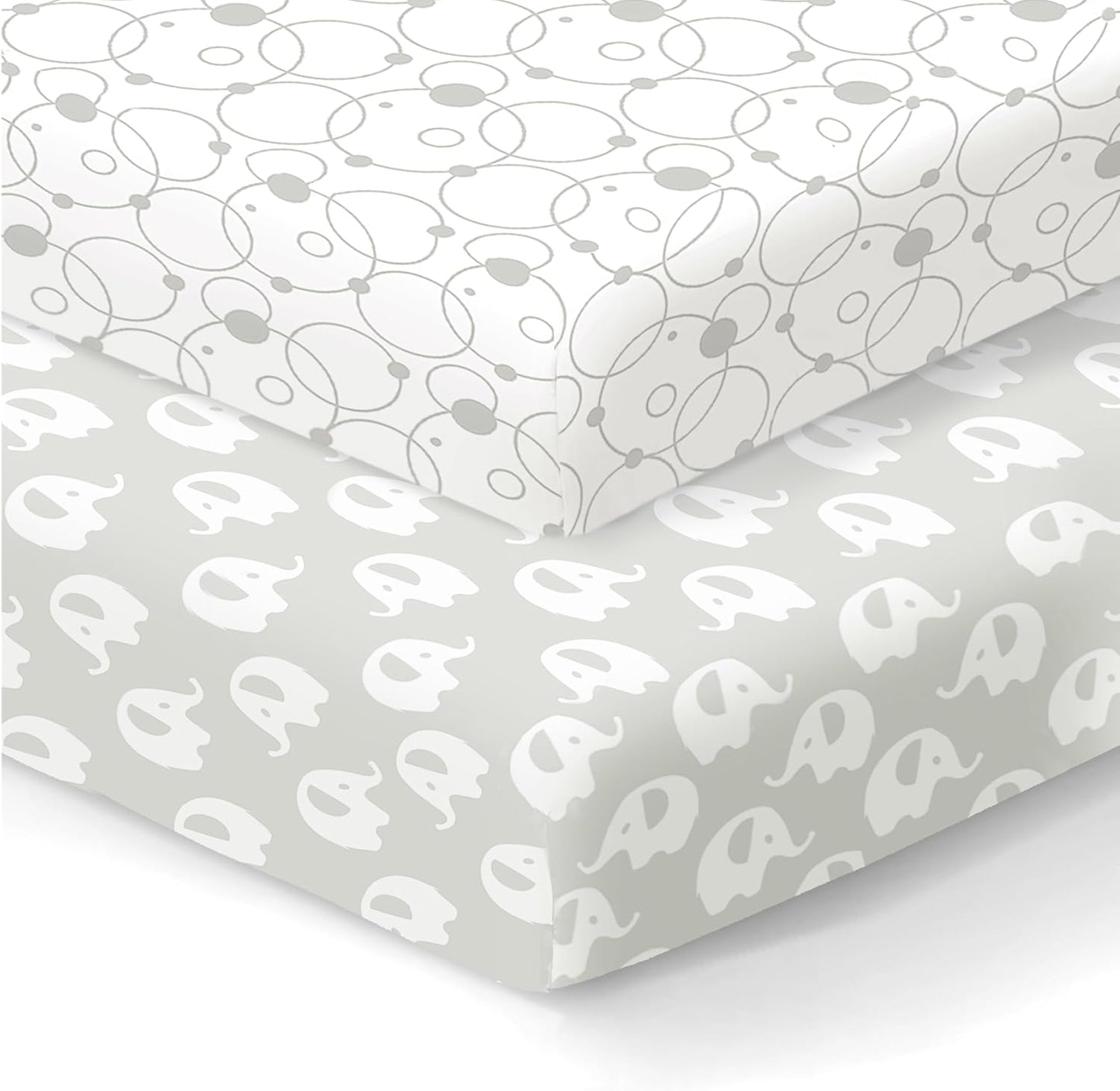 100% Organic Cotton Fitted Sheets Fit and are Compatible with Graco Pack n Play, Babyletto, Pamo Babe, Hiccapop, Dream on Me, Evenflo, Baby Trend Portable/Mini Crib/Playards. 2 Pk