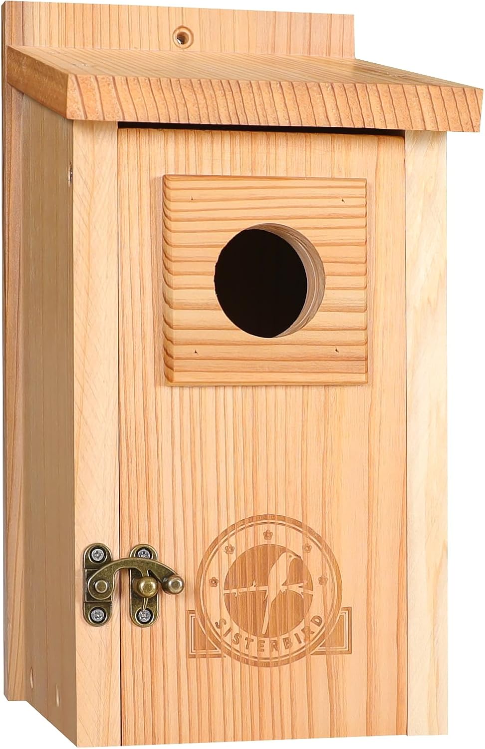 SISTERBIRD 2 Pack Bird Houses for Outside Clearance with Copper Guard, Cedar Bird House Outdoor, Bluebird Finch Swallow Wren Chickadee Assembly Required