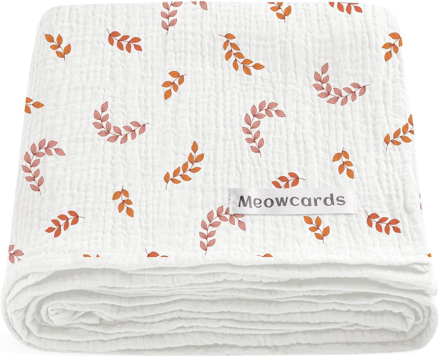 Muslin Ruffled Baby Blanket, Extra Large 52 x 52 Inches, Soft Breathable Cotton Crib Blanket for Newborn Infant Toddler (Hoppy Dreams-Ruffled, Printed)