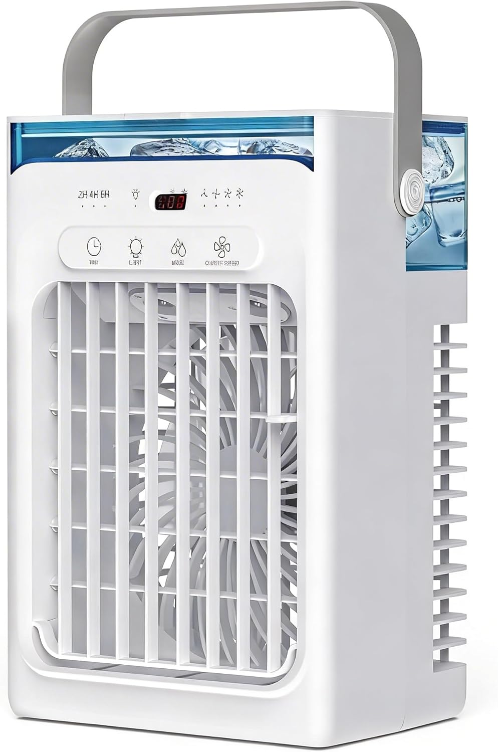 Portable Air Conditioners, 4-Speed Mini Air Conditioner, 3-in-1 Personal Cooling Fan, Small AC Unit With 1000ml Water Tank, 2/4/6H Timer, USB Powered (5V 2A Adapter Included) for Bedroom Office Desk