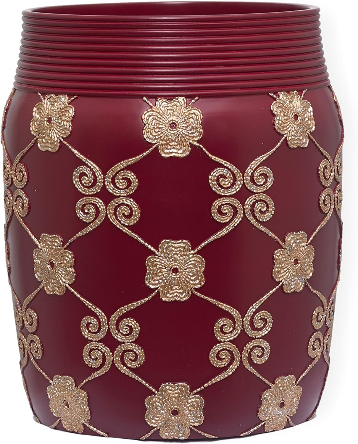 Zahari Home Decorative Trash Can for Bathroom, Office & Bedroom - 2.1 Gallons Stylish & Small Trash Can for Dorms, Desktop & Restroom - Chic Waste Basket for Compact Spaces, Capri