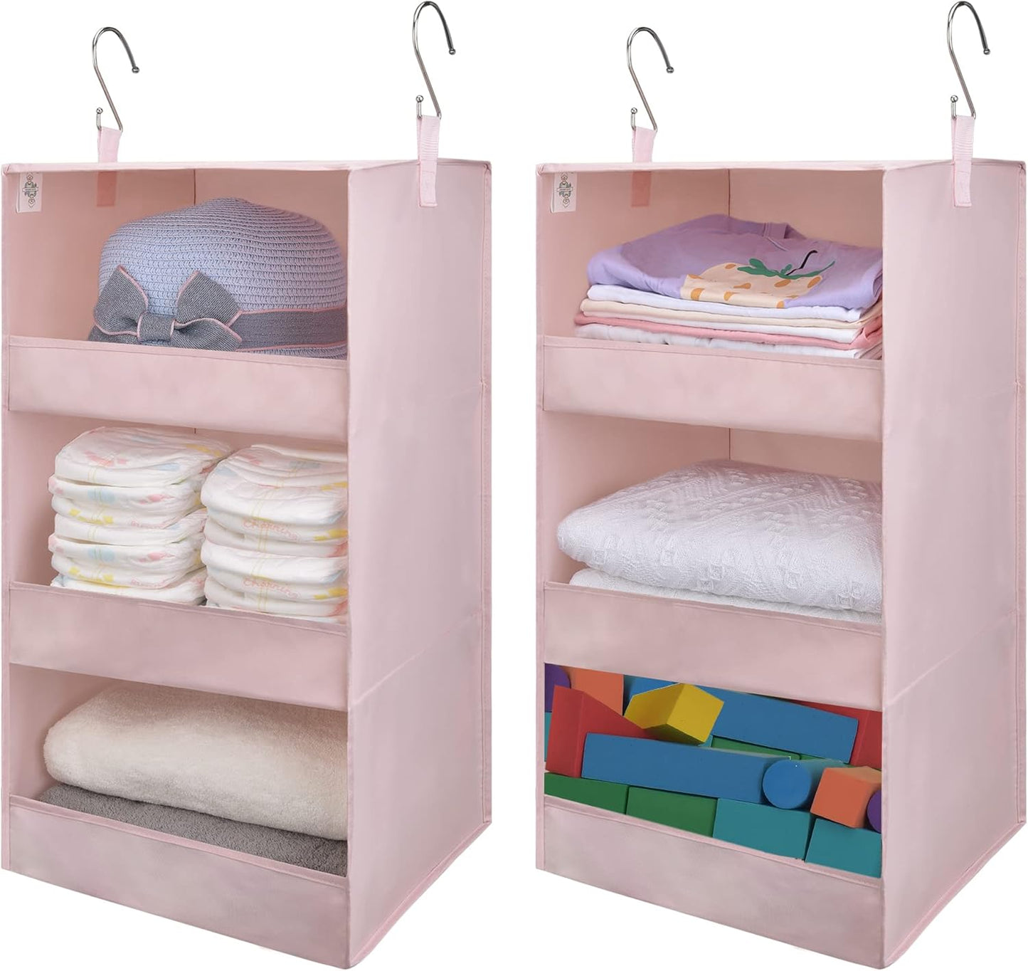 GRANNY SAYS 3-Shelf Hanging Closet Organizer and Storage, Collapsible Hanging Closet Shelves, Hanging Organizer for Closet & RV, Gray, 29 ½" H X 12" W X 12" D, 1-Pack