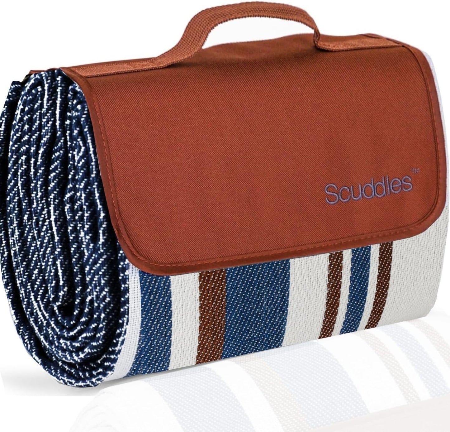 scuddles Extra Large Picnic Blanket – 60" x 80" Waterproof Outdoor Mat with Soft Dual-Layer Comfort, Foldable Travel Rug for Beach, Camping, Lawn, Parks & Family Picnics