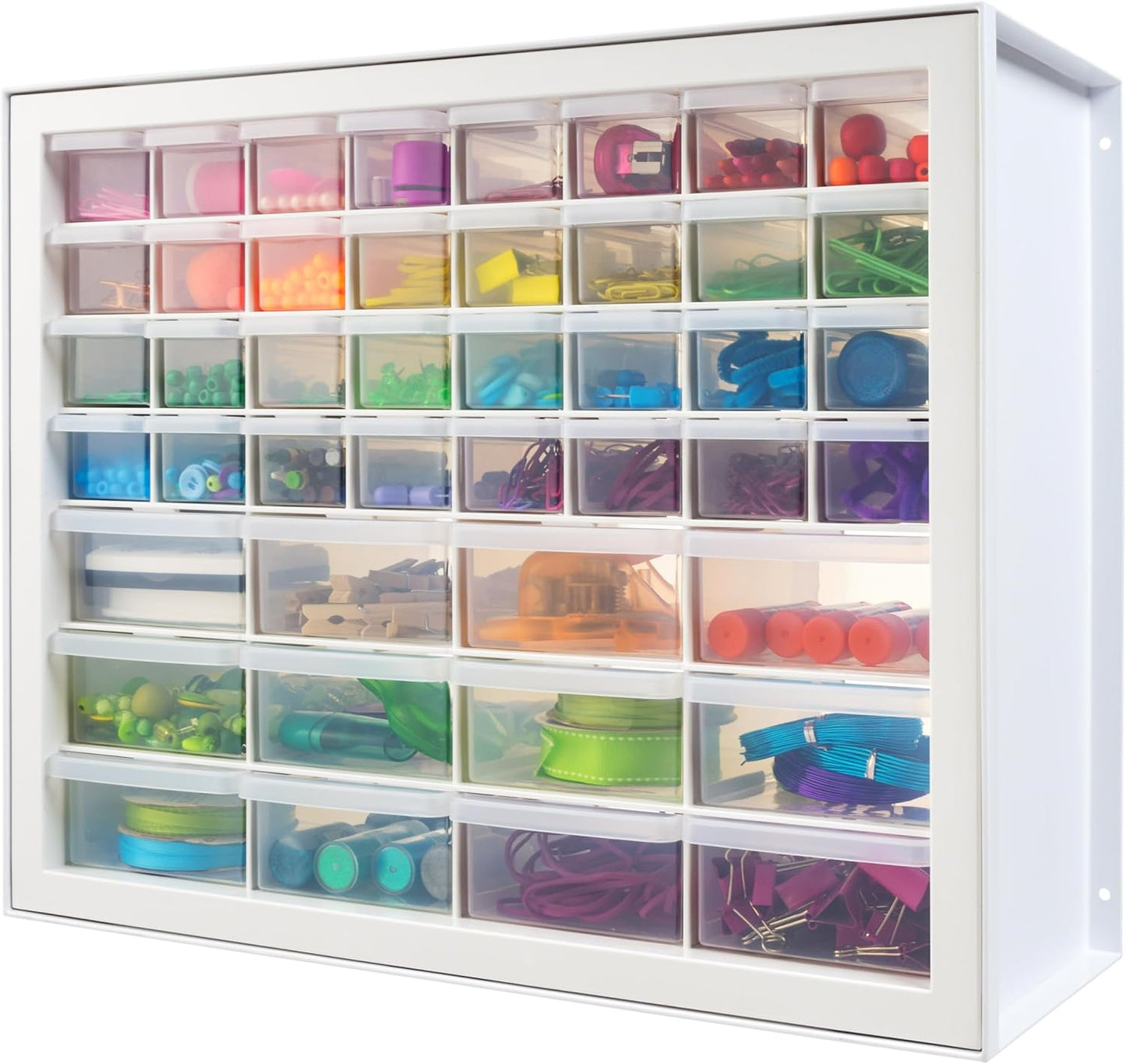 IRIS USA Small Parts Storage, Made in USA, Cabinet, 44-Drawer Organizer for Screws, Nuts, Bolts, Electronics, Hardware, Beads, Crafts, Building Bricks, Stackable Garage Storage – Black