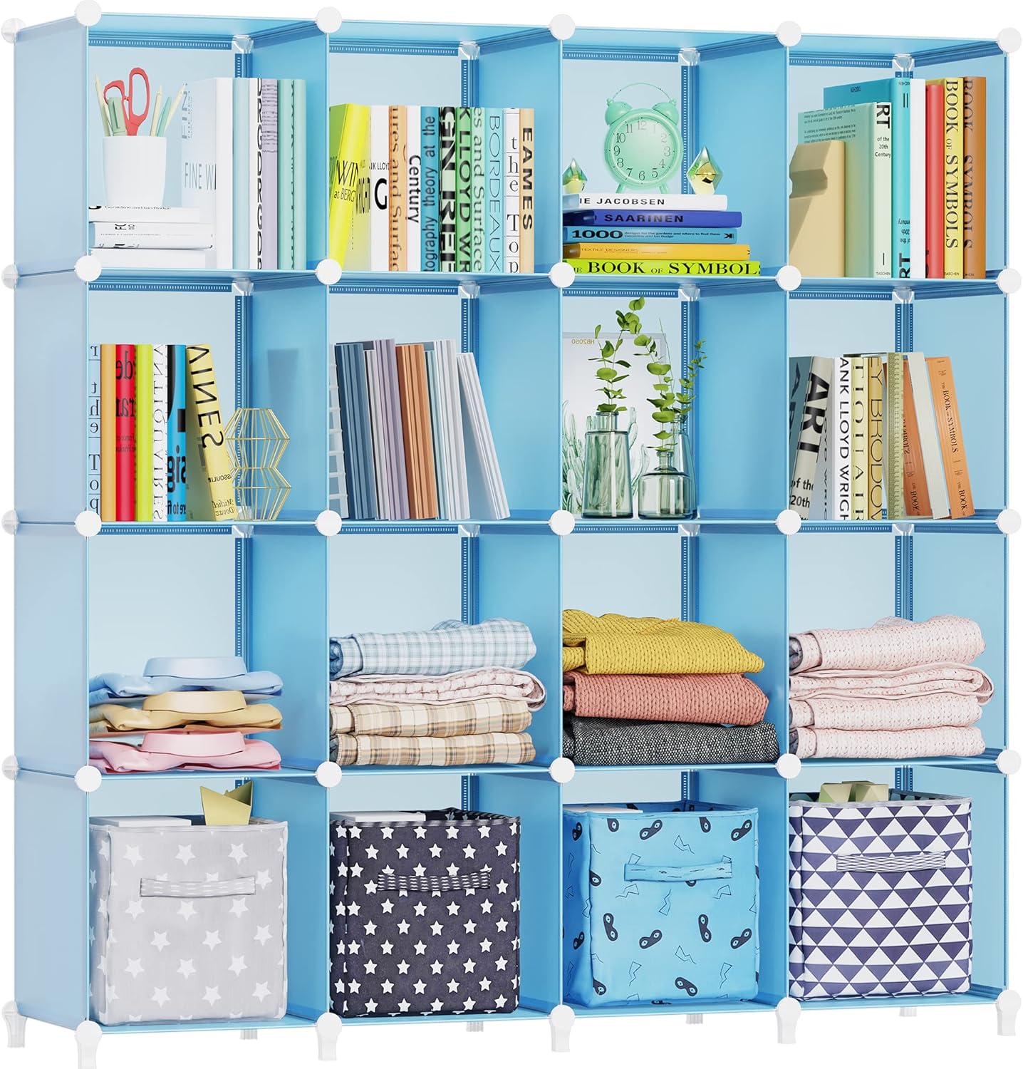 HOMIDEC Closet Organizers and Storage, 9 Cube Storage Organizer, Portable Closet Organizer Cubes Shelves for Clothes, Bedroom, Kids Room, Bathroom, Wardrobe, Garment Racks, Black
