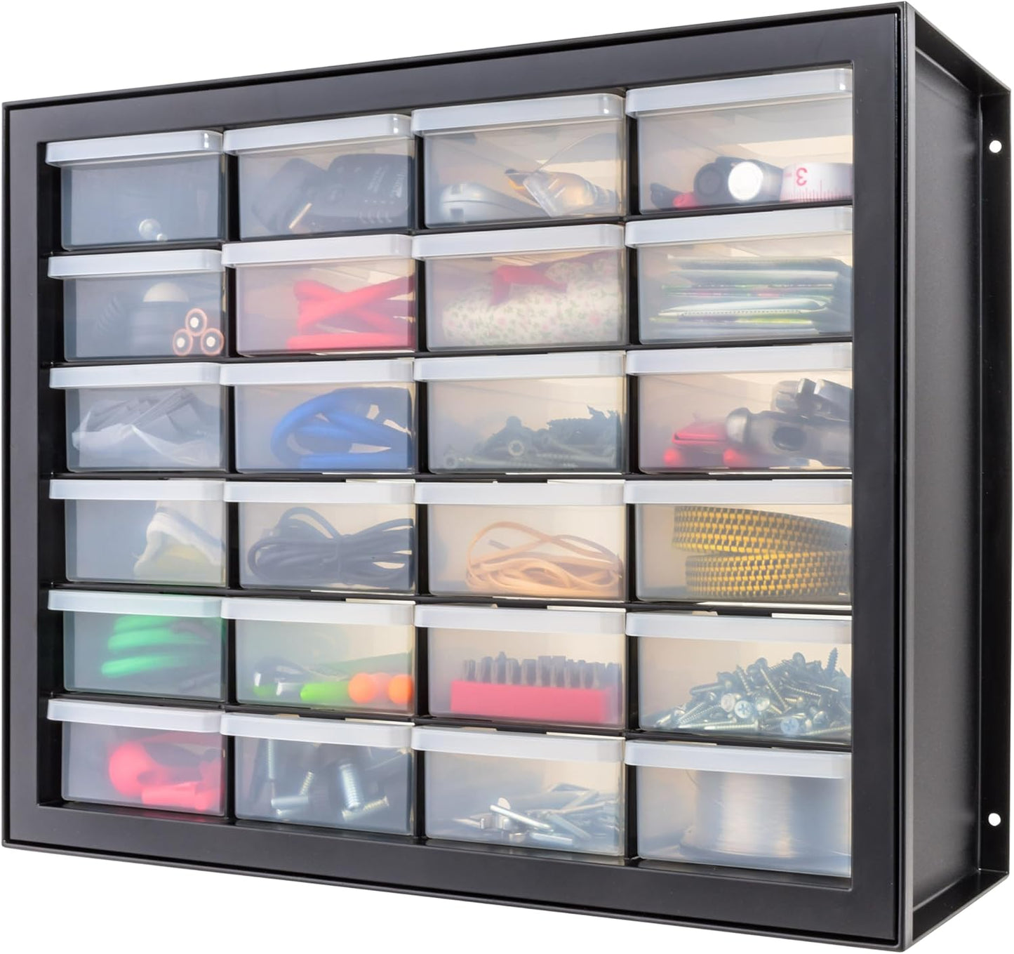 IRIS USA Small Parts Storage, Made in USA, Cabinet, 44-Drawer Organizer for Screws, Nuts, Bolts, Electronics, Hardware, Beads, Crafts, Building Bricks, Stackable Garage Storage – Black