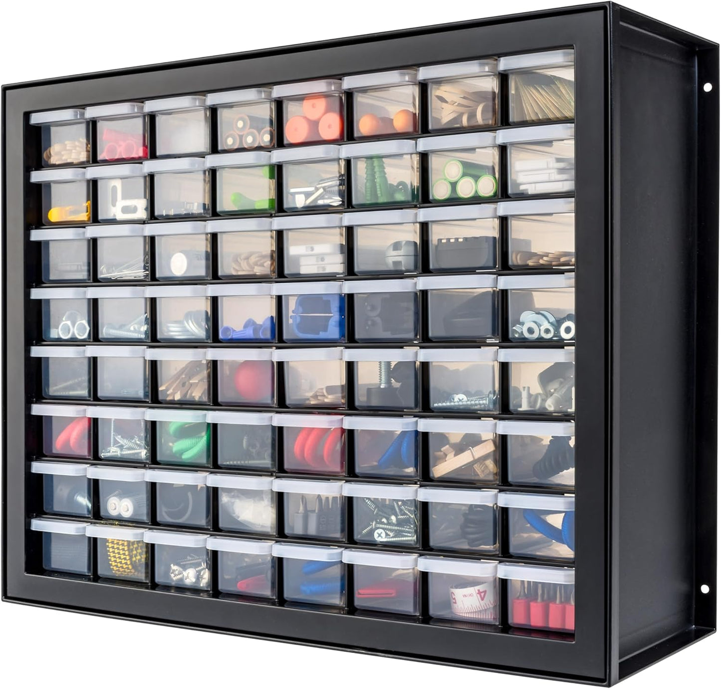 IRIS USA Small Parts Storage, Made in USA, Cabinet, 44-Drawer Organizer for Screws, Nuts, Bolts, Electronics, Hardware, Beads, Crafts, Building Bricks, Stackable Garage Storage – Black