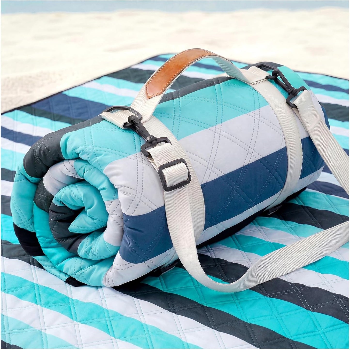 Genovega Waterproof Picnic Blanket Beach Outdoor Camping Mat Extra Large Foldable Cute Big Travel Essential Accessories Gift Park Patio Lawn Garden Grass Ground PlayMusic Festival Concert Must Have