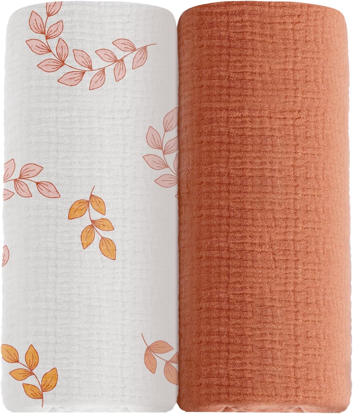 Muslin Ruffled Baby Blanket, Extra Large 52 x 52 Inches, Soft Breathable Cotton Crib Blanket for Newborn Infant Toddler (Hoppy Dreams-Ruffled, Printed)