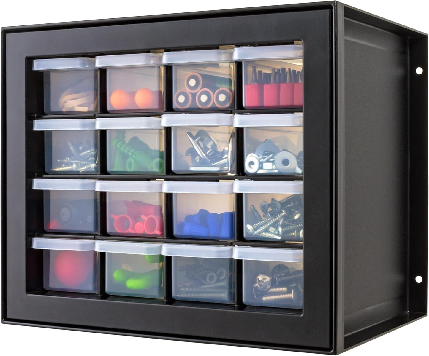 IRIS USA Small Parts Storage, Made in USA, Cabinet, 44-Drawer Organizer for Screws, Nuts, Bolts, Electronics, Hardware, Beads, Crafts, Building Bricks, Stackable Garage Storage – Black