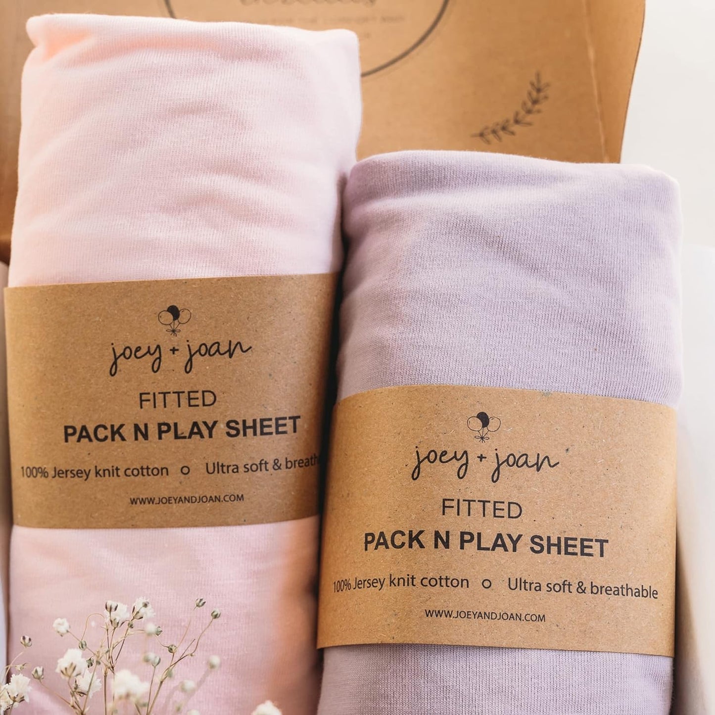 Pack and Play Sheets Fitted – Compatible with Graco Pack n Play Playard Crib and Other 27 x 39 Inch Playpen Mattress – Snuggly Soft 100% Jersey Cotton – Light + Dark Sage Green – 2 Pack