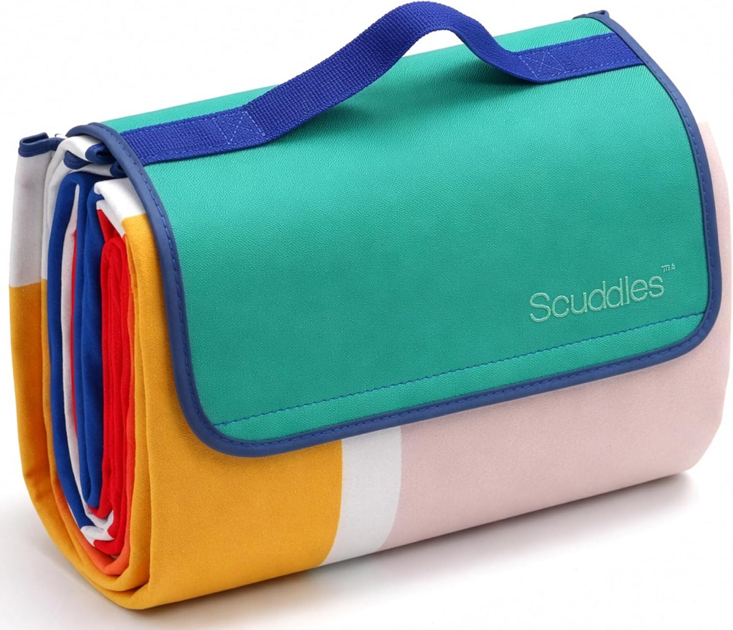 scuddles Extra Large Picnic Blanket – 60" x 80" Waterproof Outdoor Mat with Soft Dual-Layer Comfort, Foldable Travel Rug for Beach, Camping, Lawn, Parks & Family Picnics