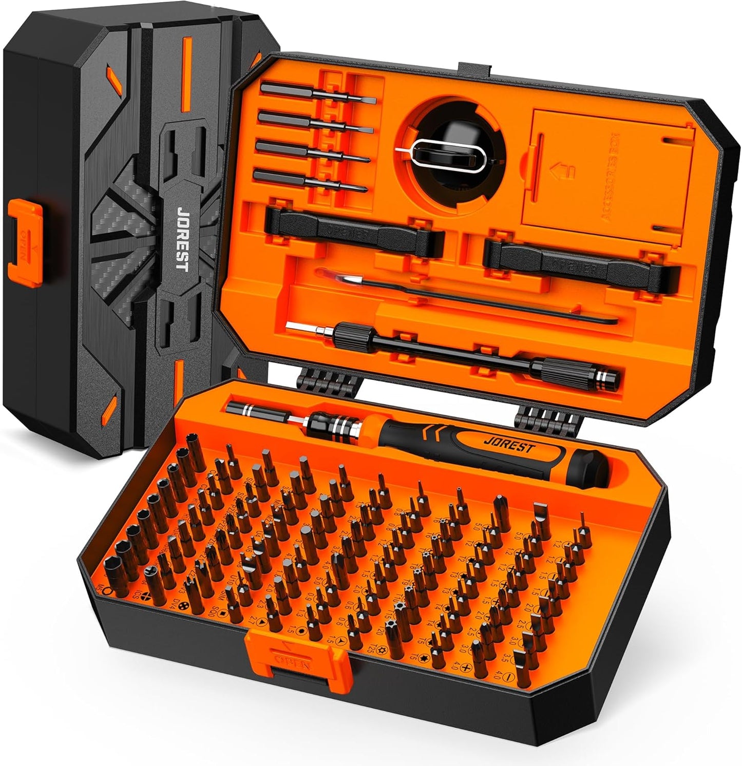 JOREST 40Pcs Small Precision Screwdriver Set with Torx Triwing Phillips, Mini Repair Tool Kit for Macbook, Computer, Laptop, PC, iPhone, PS5, Xbox, Switch, Glasses, Watch, Ring Doorbell, Electronics
