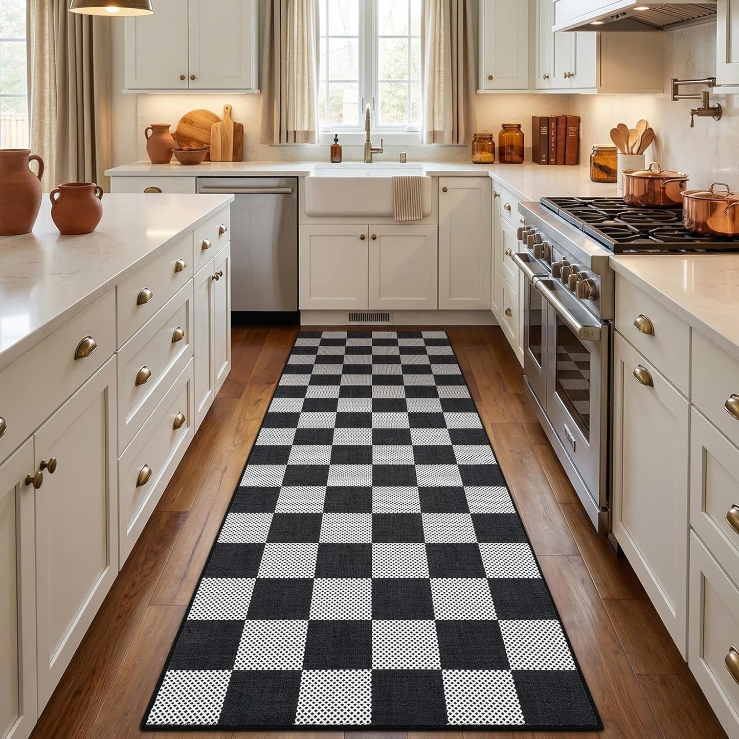Checkered Sage Green 4x6 Washable Rug Geometric Diamond Dot Modern Soft Low-Pile Girls Small Rug for Bedroom Nursery Living Room Entryway Non-Slip TPE Backing