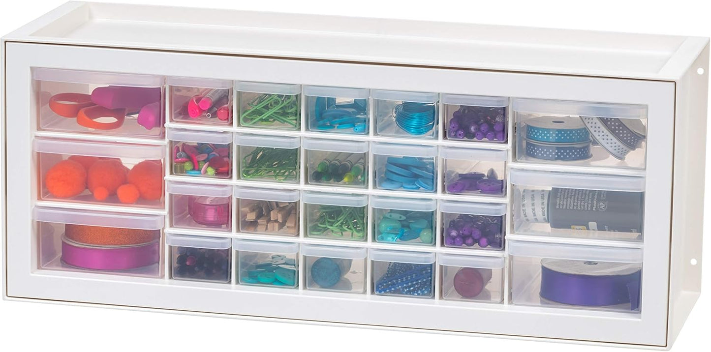 IRIS USA Small Parts Storage, Made in USA, Cabinet, 44-Drawer Organizer for Screws, Nuts, Bolts, Electronics, Hardware, Beads, Crafts, Building Bricks, Stackable Garage Storage – Black